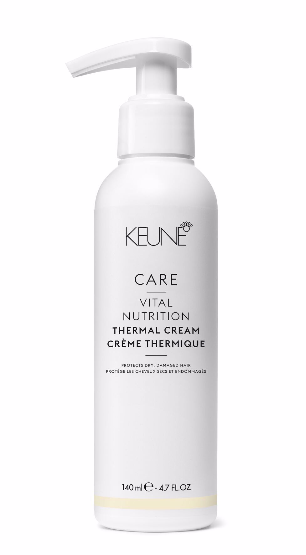 Verleihen Sie Ihrem trockenen und stumpfen Haar mit Keune CARE VITAL NUTRITION THERMAL CREAM neue Vitalität. Schutz vor Hitze beim Styling mit Glätteisen, Lockenstab und Föhn. Auf keune.ch.