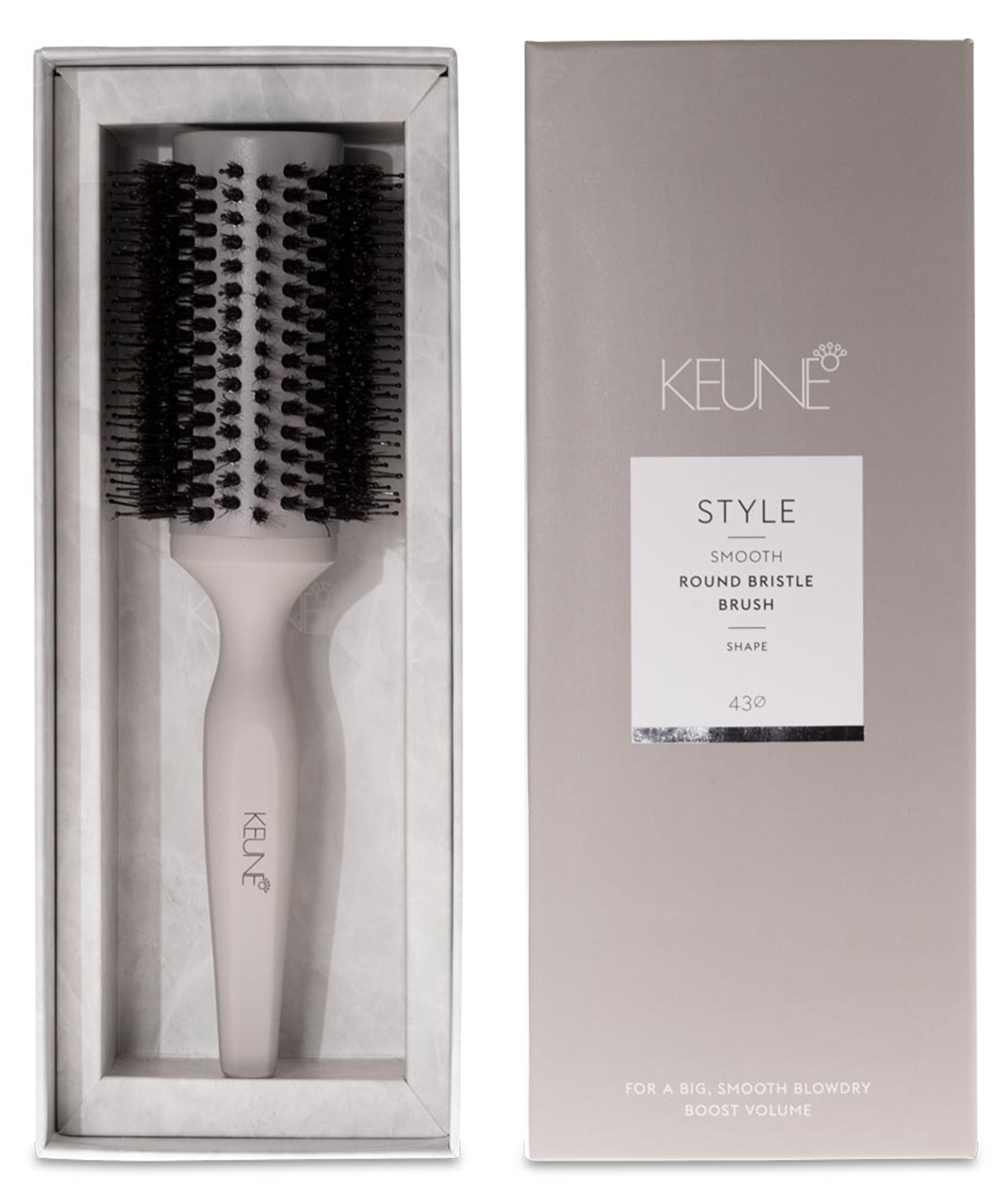 KEUNE THERMAL BRISTLE BRUSH 43MM: Diese professionelle Haarbürste glättet und poliert das Haar. Jetzt auf keune.ch erhältlich.