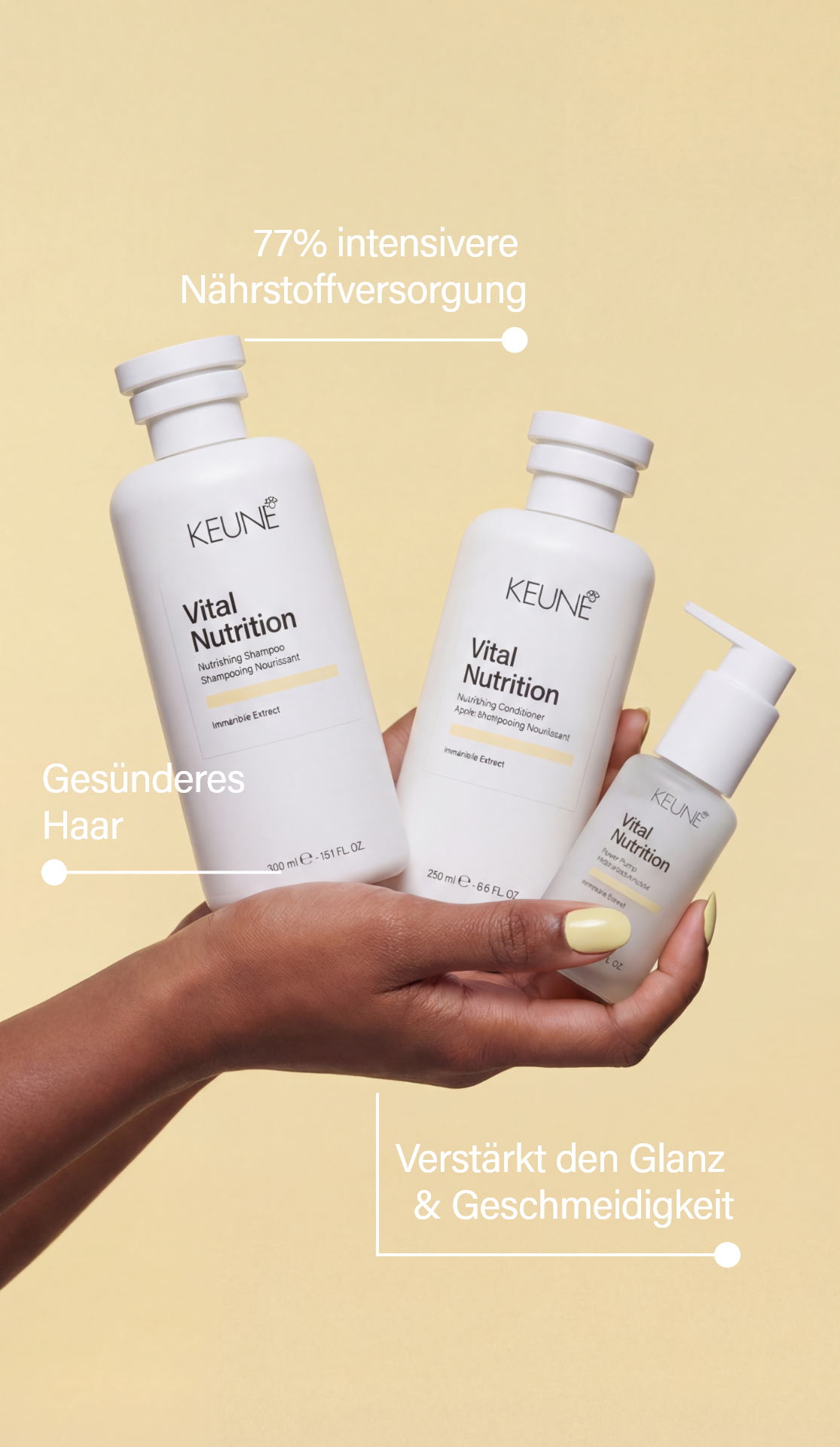 Keune Care Vital Nutrition Shampoo: Ideal für trockenes Haar. Verbessert die Haarpflege-Routine durch tiefes Nähren und Schützen des Haars.